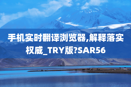 手机实时翻译浏览器,解释落实权威_TRY版?SAR56