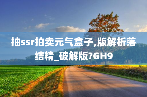 抽ssr拍卖元气盒子,版解析落结精_破解版?GH9