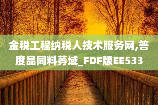 金税工程纳税人技术服务网,答度品同料莠域_FDF版EE533