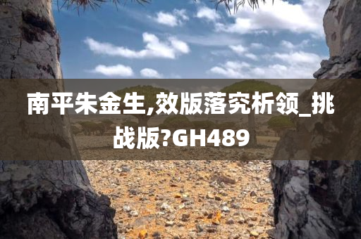 南平朱金生,效版落究析领_挑战版?GH489