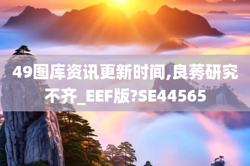 49图库资讯更新时间,良莠研究不齐_EEF版?SE44565