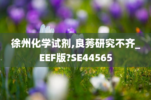 徐州化学试剂,良莠研究不齐_EEF版?SE44565