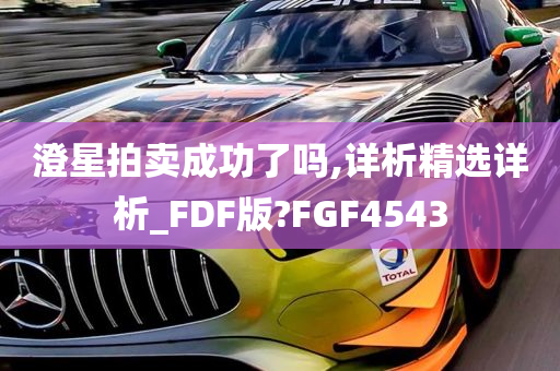 澄星拍卖成功了吗,详析精选详析_FDF版?FGF4543