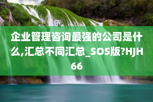 企业管理咨询最强的公司是什么,汇总不同汇总_SOS版?HJH66