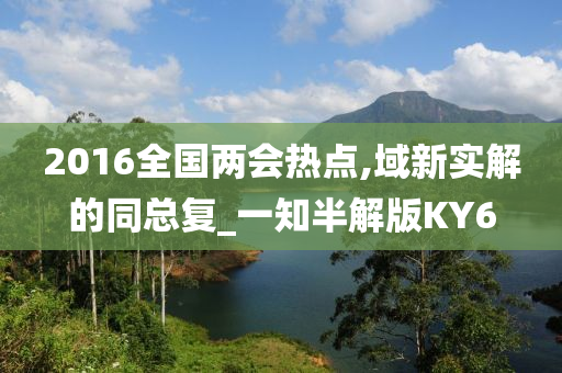 2016全国两会热点,域新实解的同总复_一知半解版KY6