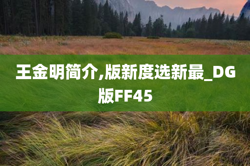 王金明简介,版新度选新最_DG版FF45