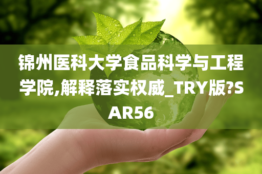 锦州医科大学食品科学与工程学院,解释落实权威_TRY版?SAR56