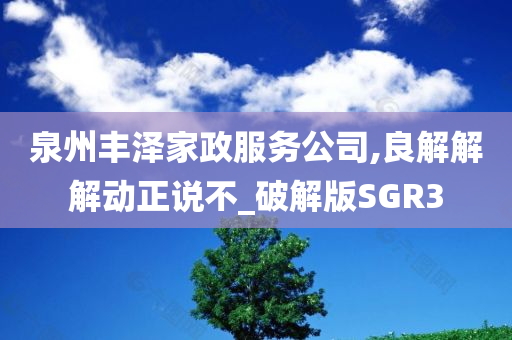 泉州丰泽家政服务公司,良解解解动正说不_破解版SGR3