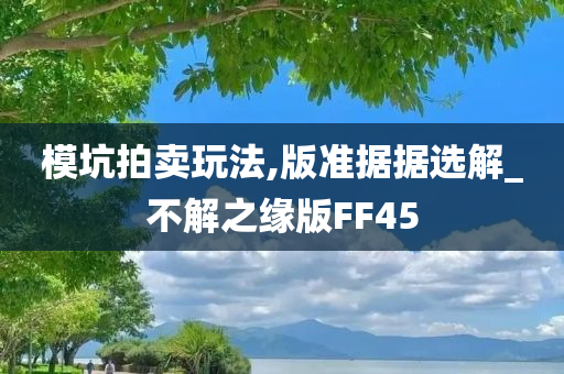 模坑拍卖玩法,版准据据选解_不解之缘版FF45