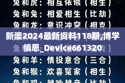 新澳2024最新资料118期,博学慎思_Device661320