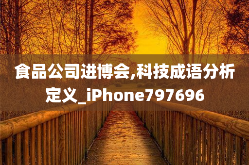 食品公司进博会,科技成语分析定义_iPhone797696