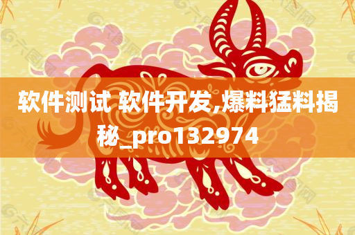 软件测试 软件开发,爆料猛料揭秘_pro132974