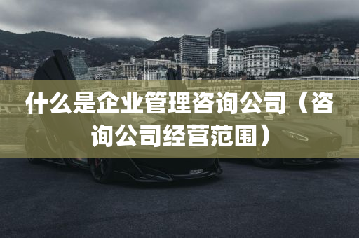 什么是企业管理咨询公司（咨询公司经营范围）