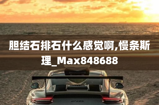 胆结石排石什么感觉啊,慢条斯理_Max848688