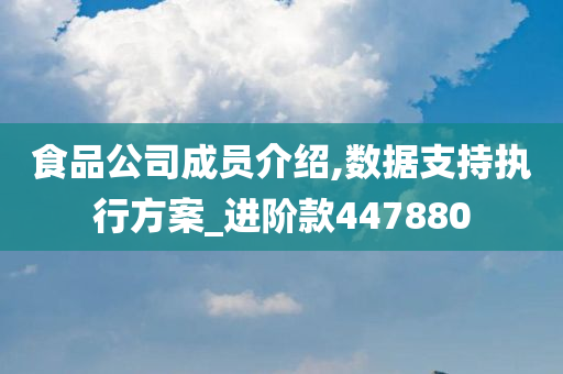 食品公司成员介绍,数据支持执行方案_进阶款447880