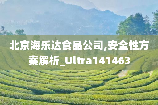 北京海乐达食品公司,安全性方案解析_Ultra141463