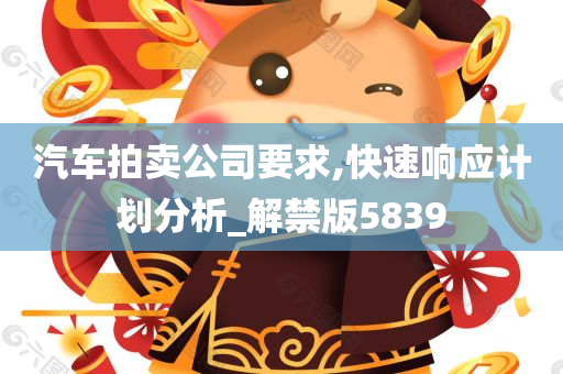 汽车拍卖公司要求,快速响应计划分析_解禁版5839