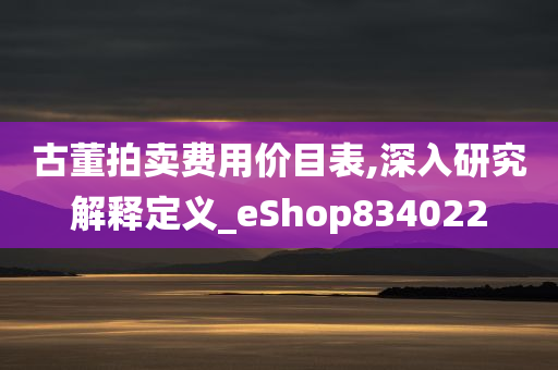 古董拍卖费用价目表,深入研究解释定义_eShop834022