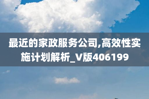 最近的家政服务公司,高效性实施计划解析_V版406199