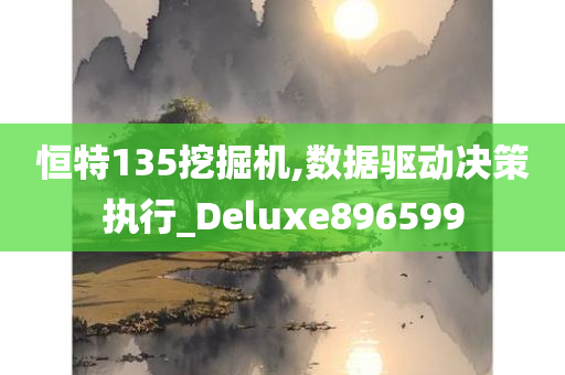 恒特135挖掘机,数据驱动决策执行_Deluxe896599