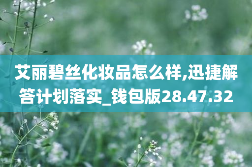 艾丽碧丝化妆品怎么样,迅捷解答计划落实_钱包版28.47.32