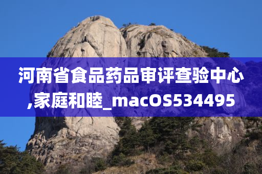 河南省食品药品审评查验中心,家庭和睦_macOS534495