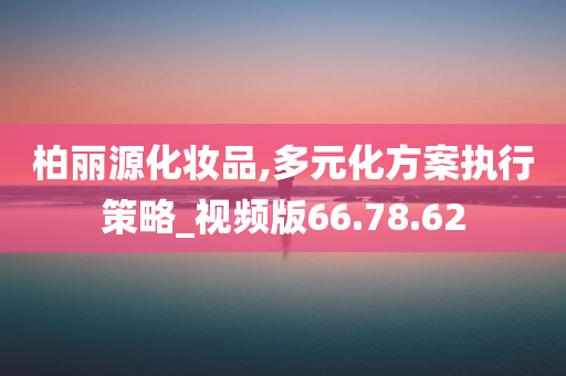 柏丽源化妆品,多元化方案执行策略_视频版66.78.62