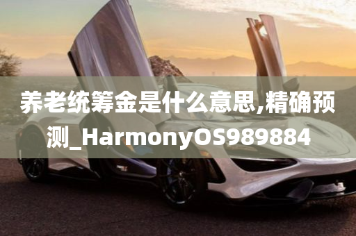 养老统筹金是什么意思,精确预测_HarmonyOS989884