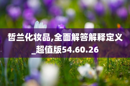 哲兰化妆品,全面解答解释定义_超值版54.60.26