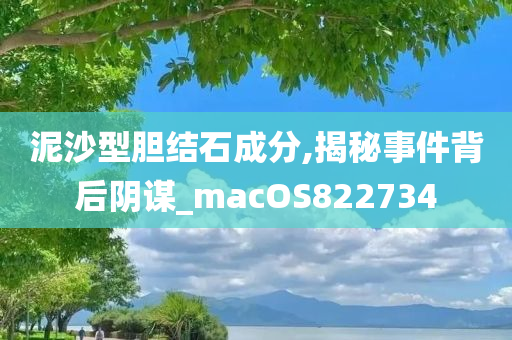 泥沙型胆结石成分,揭秘事件背后阴谋_macOS822734