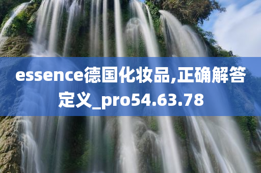 essence德国化妆品,正确解答定义_pro54.63.78