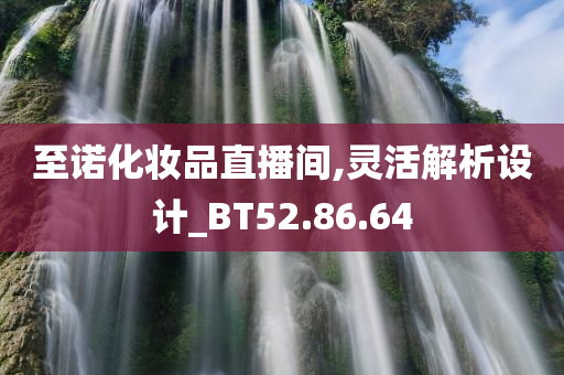 至诺化妆品直播间,灵活解析设计_BT52.86.64