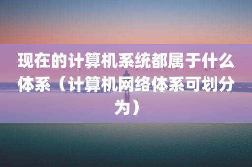 现在的计算机系统都属于什么体系（计算机网络体系可划分为）