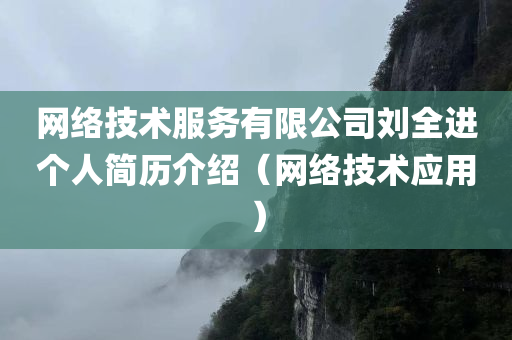 网络技术服务有限公司刘全进个人简历介绍（网络技术应用）