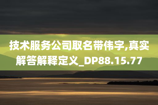 技术服务公司取名带伟字,真实解答解释定义_DP88.15.77