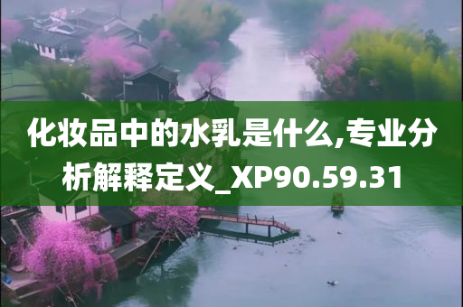 化妆品中的水乳是什么,专业分析解释定义_XP90.59.31