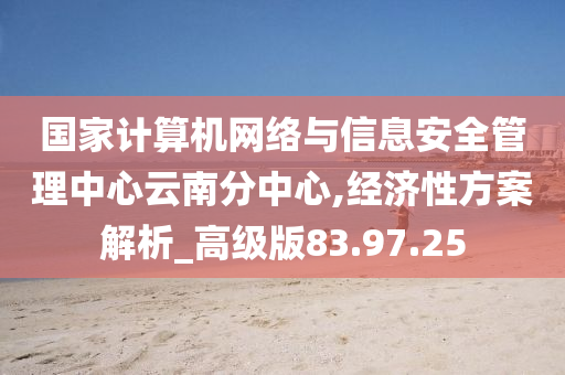 国家计算机网络与信息安全管理中心云南分中心,经济性方案解析_高级版83.97.25