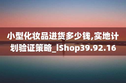 小型化妆品进货多少钱,实地计划验证策略_iShop39.92.16