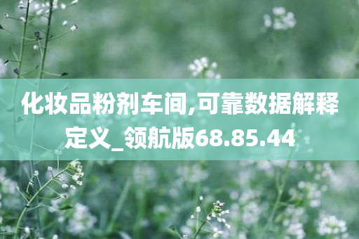 化妆品粉剂车间,可靠数据解释定义_领航版68.85.44