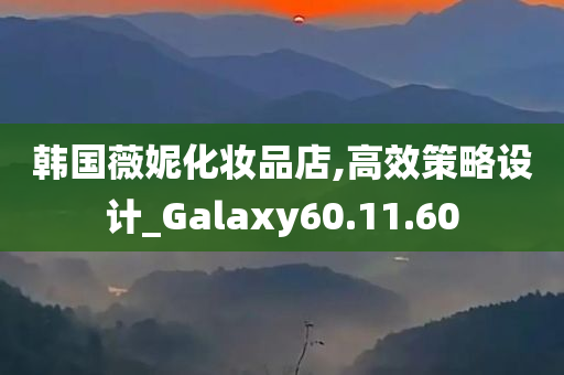 韩国薇妮化妆品店,高效策略设计_Galaxy60.11.60