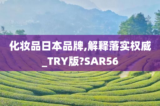 化妆品日本品牌,解释落实权威_TRY版?SAR56