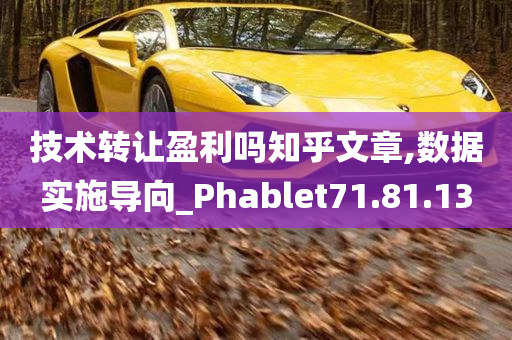 技术转让盈利吗知乎文章,数据实施导向_Phablet71.81.13