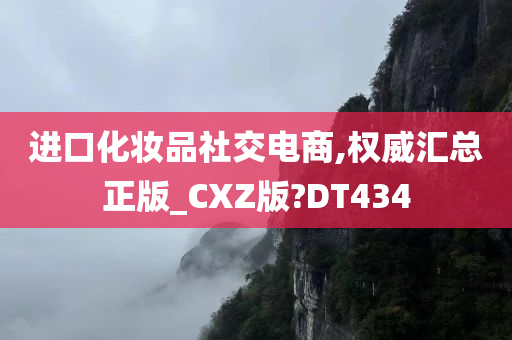 进口化妆品社交电商,权威汇总正版_CXZ版?DT434