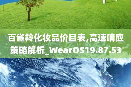 百雀羚化妆品价目表,高速响应策略解析_WearOS19.87.53