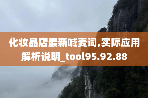 化妆品店最新喊麦词,实际应用解析说明_tool95.92.88