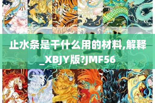 止水条是干什么用的材料,解释_XBJY版?JMF56